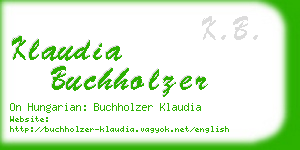klaudia buchholzer business card